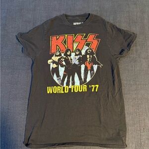Kiss Black World Tour '77 Tee